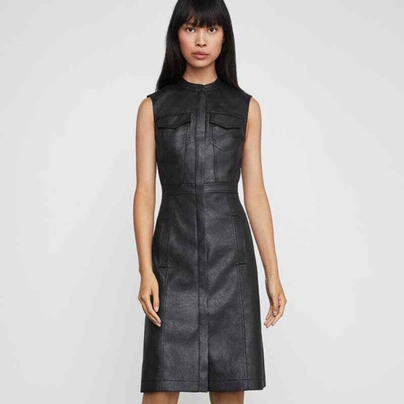 BCBGMaxAzria Dresses & Skirts - Women's Black Alexandria Faux Leather Dress